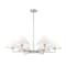 Z-Lite Leila Chandelier, 6-Light, 44 In.W x 10.75 In.H, Brushed Nickel/White Linen 744-44R-BN - alternate 4